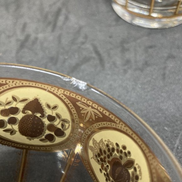 Vintage  CERA with pitcher Gilded Whiskey Glasses - Picture 4 of 9